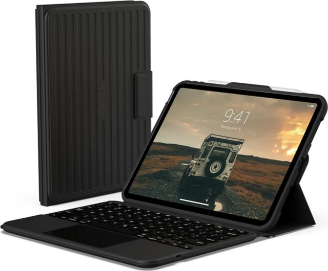 UAG Rugged Bluetooth Detachable Keyboard with Trackpad & Backlit Keys iPad 10.9'' (10th Gen, 2022) Case - Black/Ash